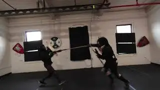 Zach vs Jef shield & spear sparring (1/4/26)