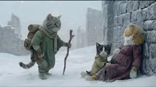 Brave Cat Rescued a Pregnant mama and her kitten in a snowstorm…❄️🐾 Then a Miracle Happened !