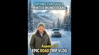 Winter in Aspen: Scenic Snowy Drive & Drone Views (4K)