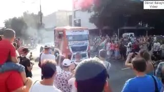 Sascha LENZ (DEU) MAN Truck Squealing Tires and Sound ON PUBLIC ROADS in Budapest