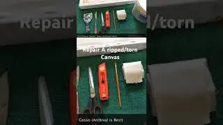 How to Repair a painting  torn/damaged canvas  #arttutorial #paintingtutorial #art