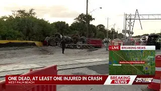 'Active scene': 1 dead in crash involving train and dump truck in Western Palm Beach County