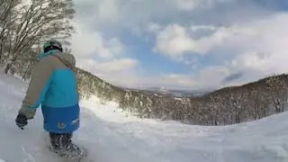 Hanazono Niseko Snowboarding 360-degree video strawberry fields run