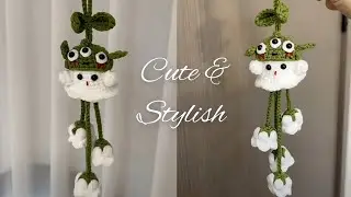Great idea for gift**Crochet Halloween👻Ghost bag charm/Car hanging tutorial