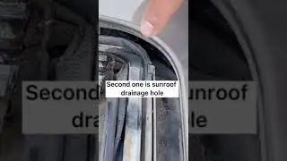 CAR CLEANING : DRAIN HOLES