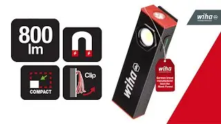 Wiha Handleuchte 800 lm I 5 Leuchtmodi | Akku LED Taschenlampe super hell | USB-C aufladbar (45701)