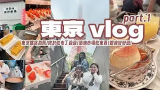 [東京vlog]東京鐵塔拍照|終於吃布丁爺爺|築地市場吃東西|銀座好好逛!