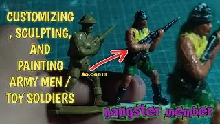 Customizing, sculpting, and painting army men : guy with long hair (cheap toy soldiers/military toy)