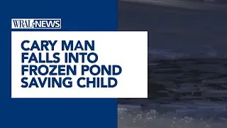 Cary man falls into frozen pond trying to rescue boy, emergency responders save them both