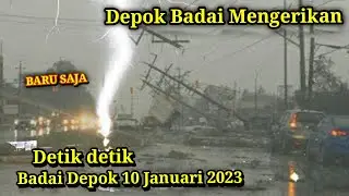 BARU SAJA Depok Terhempas! Badai & Hujan Es Depok Hari Ini 10 Januari 2023 | Angin Kencang Depok