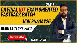 1 Basics & GST Introduction Overview |CA|CS|CMA Final Hindi Exam oriented FT Nov 24/ May 25 onwards