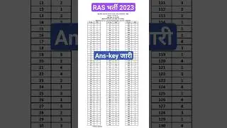 Ras official answer key 2023 // rasanswerkey // #rascutoff // #rasresult // #raspreanswerkey #shorts