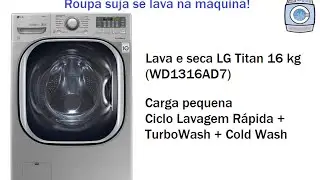 Lava e seca LG Titan 16 kg (WD1316AD7) - Lavagem Rápida