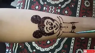 mehndi design for kids mickey mouse tattoo ||   easy tattoo mehndi design || Mickey Mouse in mehndi