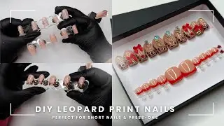 🐆 DIY Leopard Print Nail Art | Perfect for Short Nails & Press-Ons! 🐆