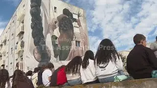 Murals at a Lisbon housing project highlight UN goals and build local pride