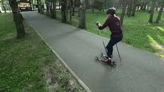 Тренировка на лыжероллерах.