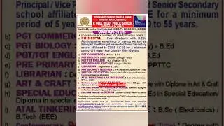 Teacher Vacancy 2022 | Teacher Bharti 2022 | Private School Vacancy 2022 | #shortvideo#short