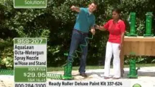 AquaLean Octa-Watergun Spray Nozzle with Hose and Stand at HSN.wmv