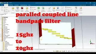 three pole parallel coupled lines bandpass filter design results optimization ansys HFSS electronics