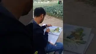 outdoor water Colour painting for BFA student