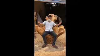 Amazing Woodworking, Wooden Emperor Chair