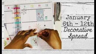 January 6th-12th Decorative Spread in My 2020 Classic Happy Planner