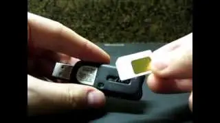 How to insert SIM card into card reader.