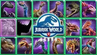 ALL UNIQUE HYBRIDS (JURASSIC WORLD ALIVE)
