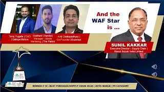 Sunil Kakkar | Maruti Suzuki India Limited | Best Purchase/Supply Chain Head|Auto Maker&ndash;PV Category