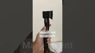 Custom Handmade Carbon Steel Hunting Throwing Axe Made by Magnificent knives #reels