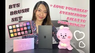 BTS Brush Set + LOVE YOURSELF Eyeshadow Palette (Limited Edition) by IdolXCosmetics UNBOXING!