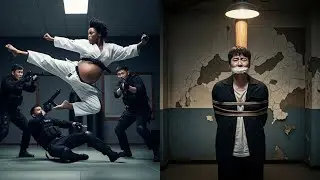Korean Mafia Boss Refuse To Let Gang Member Go- His Black Pregnant Wife Uses Karate To Rescue Him