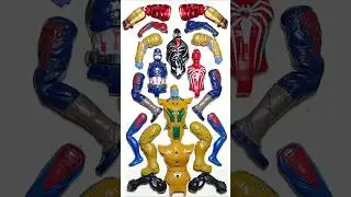 AVENGERS TOYS MARVEL'S, SPIDERMAN VS VENOM VS CAPTAIN AMERICA VS THANOS. #avengers #shorts