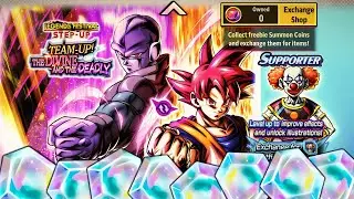 ONE ROTATION ON LL SSJ GOD GOKU & HIT - DRAGON BALL LEGENDS SUMMONS! - LEGENDS FESTIVAL 2025
