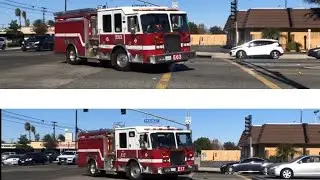(HEAVY HORN!) OCFA Engine 63 & 17 Responding