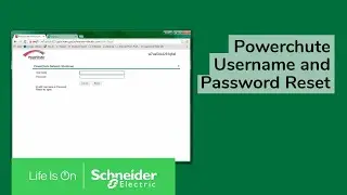Сброс имени пользователя и пароля при выключении сети PowerChute | Schneider Electric