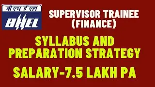 BHEL SYLLABUS FOR SUPERVISOR FINANCE I HOW TO PREPARE I FINANCE SYLLABUS FOR BHEL