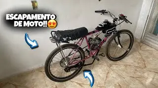 COLOQUEI ESCAPAMENTO de MOTO na MOTORIZADA!!