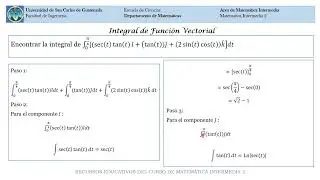 INTEGRAL DE FUNCI&Oacute;N VECTORIAL - Video Tema Clave Examen MI2 - 011