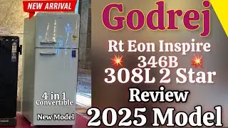 New Arrival Godrej Rt Eon Inspire 346b Double Door Fridge Review 2025 | Godrej 308Ltr Fridge 2025