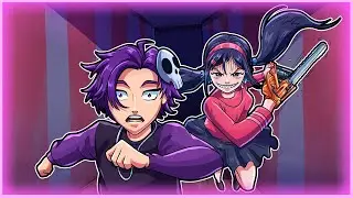 getting chase by a yandere with a chainsaw - Miside part 4