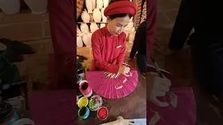Making Vietnamese fans, handmade Вьетнамские веера, ручная работа #handmade #travel #vietnam #fans