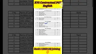 KVS Contractual PGT English interview qualified Rank 1✌️#youtubeshorts