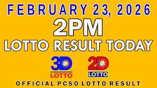 2pm Lotto Result Today Swertres Ez2 PCSO February 23 2026