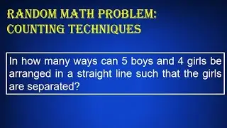 Random Math Problem: Counting Techniques