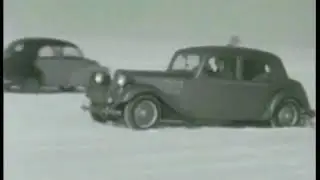met de auto over IJsselmeer 1963