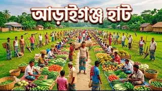 গ্রামীণ জনপদের এক অপূর্ব হাট। আড়াইগঞ্জ বাজার। কালিয়াকৈর গাজীপুর। Village weekly market in Gazipur