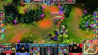TSM vs Coast | 2014 NA LCS Spring split S4 W11D2 G2 | CST vs TSM SuperWeek 11 Day 2 full game HD
