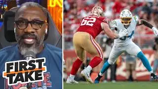 FIRST TAKE | “THIS 49ERS TEAM LOOKS DANGEROUS!” — Shannon Sharpe REACTS After Chargers Get BLOWN OUT